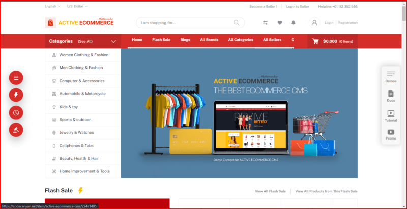 Active eCommerce CMS Multi Vendor Script