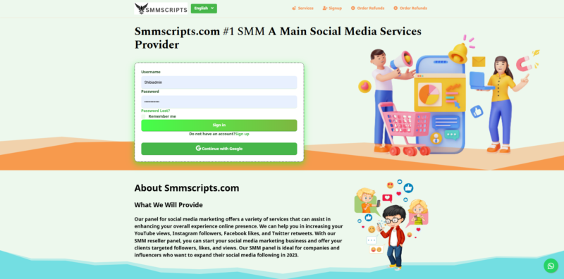SMM Cute Panel Official Script